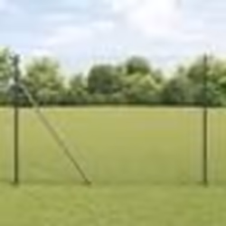 vidaXL Clôture en fil soudé avec 13 poteaux Gris 1.6x25 m Acier