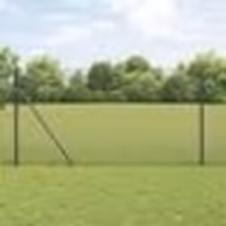 vidaXL Clôture en Fil Soudé avec 13 Piquets Gris 1x50 m Acier