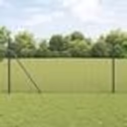 vidaXL Clôture en fil soudé avec 13 poteaux gris 1x50 m en acier.