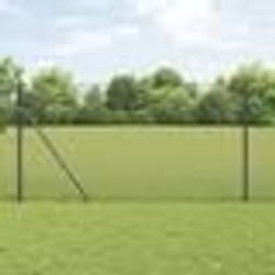 vidaXL Clôture en Fil Soudé avec 13 Poteaux Gris 1.2x50 m Acier