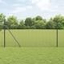 vidaXL Clôture en Fil Soudé avec 13 Pieux Gris 1,2x50 m Acier