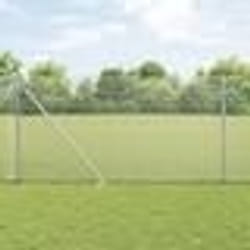 vidaXL Clôture en fil soudé avec 7 piquets de 10 x 1,4 m en acier galvanisé