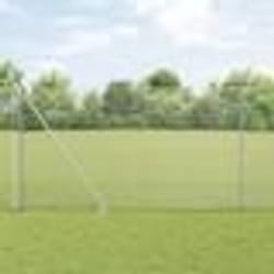 vidaXL Clôture en fil soudé avec 7 poteaux à pointe 1.6x10 m Acier galvanisé