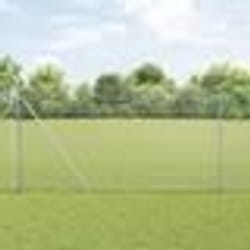 vidaXL Clôture en fil soudé avec 13 poteaux pointus 1.5x25 m en acier galvanisé