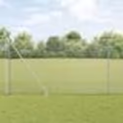 vidaXL Clôture en fil soudé avec 13 poteaux de piquet 1,5x50 m en acier galvanisé