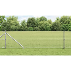 vidaXL Clôture en fil soudé avec 13 poteaux 0.5x100 m en acier galvanisé