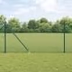 vidaXL Set de poteaux de clôture Set de 2 Vert Métal 25 x 1 m Durable