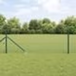 vidaXL Clôture en fil soudé avec 13 piquets en pointe verte 0,5x50 m en acier