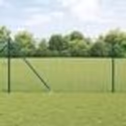 vidaXL Clôture à Fil Soudé avec 13 Piquets Verts 1,2x50 m Acier