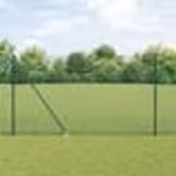 vidaXL Clôture en fil soudé avec 13 piquets vert 1,5x50 m acier