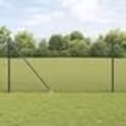 vidaXL Clôture en fil soudé avec 7 piquets d'ancrage Gris 1,4x10 m Acier