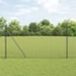 vidaXL Clôture en Fil Soudé avec 7 Piquets Grise 1.5x10 m Acier