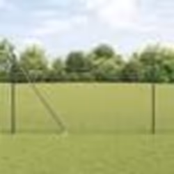 vidaXL Clôture en fil soudé avec 7 piquets gris 1,6x10 m en acier