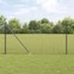 vidaXL Clôture en fil soudé avec 13 piquets grises 1.2x25 m en acier