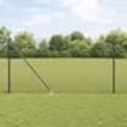 vidaXL Clôture en fil métallique soudé avec 13 piquets d'ancrage Gris 1.4x25 m Acier