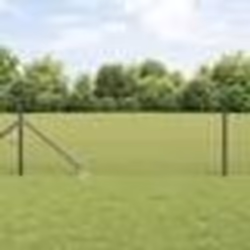 vidaXL Clôture en fil soudé avec 13 piquets d'ancrage Gris 0.5x50 m Acier