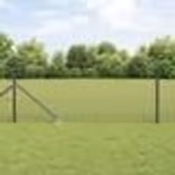 vidaXL Clôture en fil soudé avec 13 piquets gris 0.6x50 m en acier