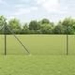 vidaXL Clôture en fil soudé avec 13 piquets Gris 1x50 m Acier