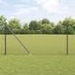 vidaXL Clôture en fil soudé avec 13 poteaux en pique gris 1,2x50 m en acier