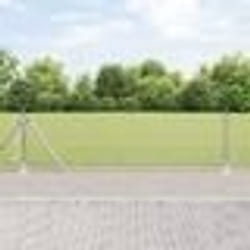 vidaXL Clôture en Fil Soudé avec 7 Poteaux à Flans 0,4x10 m Acier Galvanisé