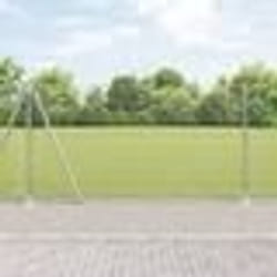 vidaXL Clôture en fil soudé avec 7 poteaux flasques 1.2x10 m Acier galvanisé