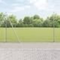vidaXL Clôture en Fil Soudé avec 7 Poteaux Flanqués 1,4x10 m Acier Galvanisé