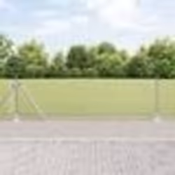 vidaXL Ensemble de Poteaux de Clôture Pack de 2 Acier Galvanisé 25 x 0.5 m