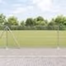vidaXL Clôture en Fil Soudé avec 13 Poteaux à Douille 0.8x25 m Acier Galvanisé