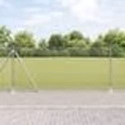 vidaXL Ensemble de Poteaux de Clôture 25 m Lot de 2 Argent galvanisé