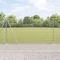 vidaXL Clôture en fil soudé avec 13 poteaux flangés 1.2x25 m en acier galvanisé