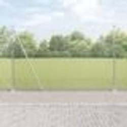 vidaXL Clôture en fil soudé avec 13 poteaux à fond plat 1.4x25 m Acier galvanisé
