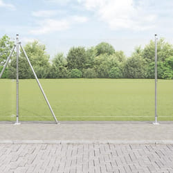 vidaXL Clôture en Fil Soudé avec 13 Poteaux Flasques 1.6x25 m Acier Galvanisé