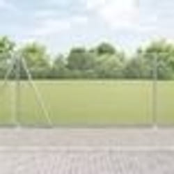 vidaXL Clôture en fil soudé avec 13 Poteaux Flangés 1.2x50 m Acier Galvanisé