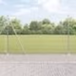 vidaXL Clôture en Fil Soudé avec 13 Poteaux Flangés 1.5x50 m Acier Galvanisé