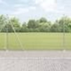vidaXL Clôture en Fil Soudé avec 13 Poteaux Flanchés 1,6x50 m Acier Galvanisé