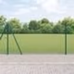 vidaXL Clôture en fil soudé avec 7 poteaux verts 1,2x10 m en acier