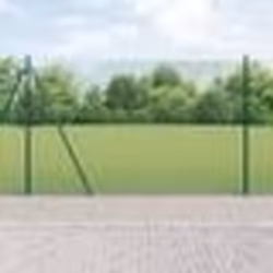 vidaXL Clôture grillagée soudée avec 13 poteaux verts de 1.5x25 m en acier