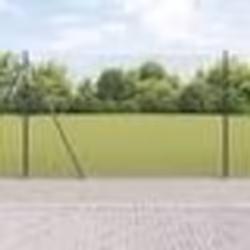 vidaXL Clôture en fil soudé avec 13 poteaux flasques Gris 1,4x25 m Acier
