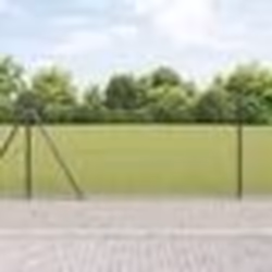 vidaXL Clôture en fil soudé avec 13 poteaux Gris 1x50 m Acier