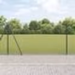 vidaXL Clôture en fil soudé avec 13 poteaux flanchés Gris 1,2x50 m Acier