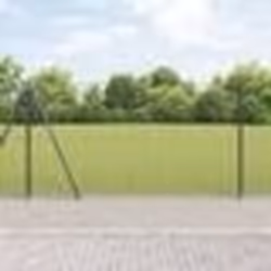 vidaXL Clôture en fil soudé avec 13 poteaux flanqués Gris 1.2x50 m Acier