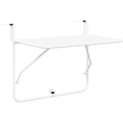 Vidaxl - Table de balcon pliable blanche 60x40 cm en acier