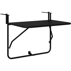 Table de balcon pliable Noir 60x40 cm en acier Vidaxl