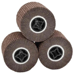 vidaXL Rouleaux de ponçage 3 pcs Marron 12 x 12 x 10 cm