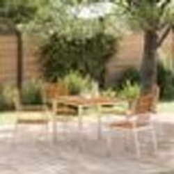 vidaXL Table à manger d'extérieur 90x90x74,5 cm en bois massif