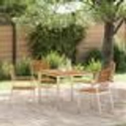 vidaXL Table à manger d'extérieur 90x90x74,5 cm en bois massif