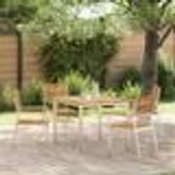 vidaXL Table de repas 90x90x74.5 cm en bois massif de teck