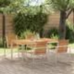 vidaXL Table de Jardin 150x90x75 cm en Bois Massif d'Acacia