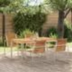 vidaXL Table de salle à manger 150x90x75 cm en bois massif de teck
