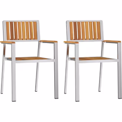 Cet ensemble de chaises de jardin empilables est super stylé et pratique, parfait pour manger ou se relaxer sur votre balcon  ...